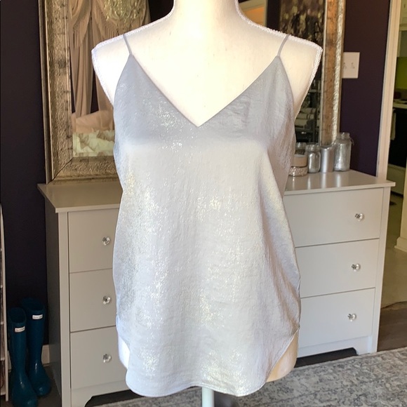 Express Tops - 🦊 EXPRESS XS Gray/Silver Metallic Cami